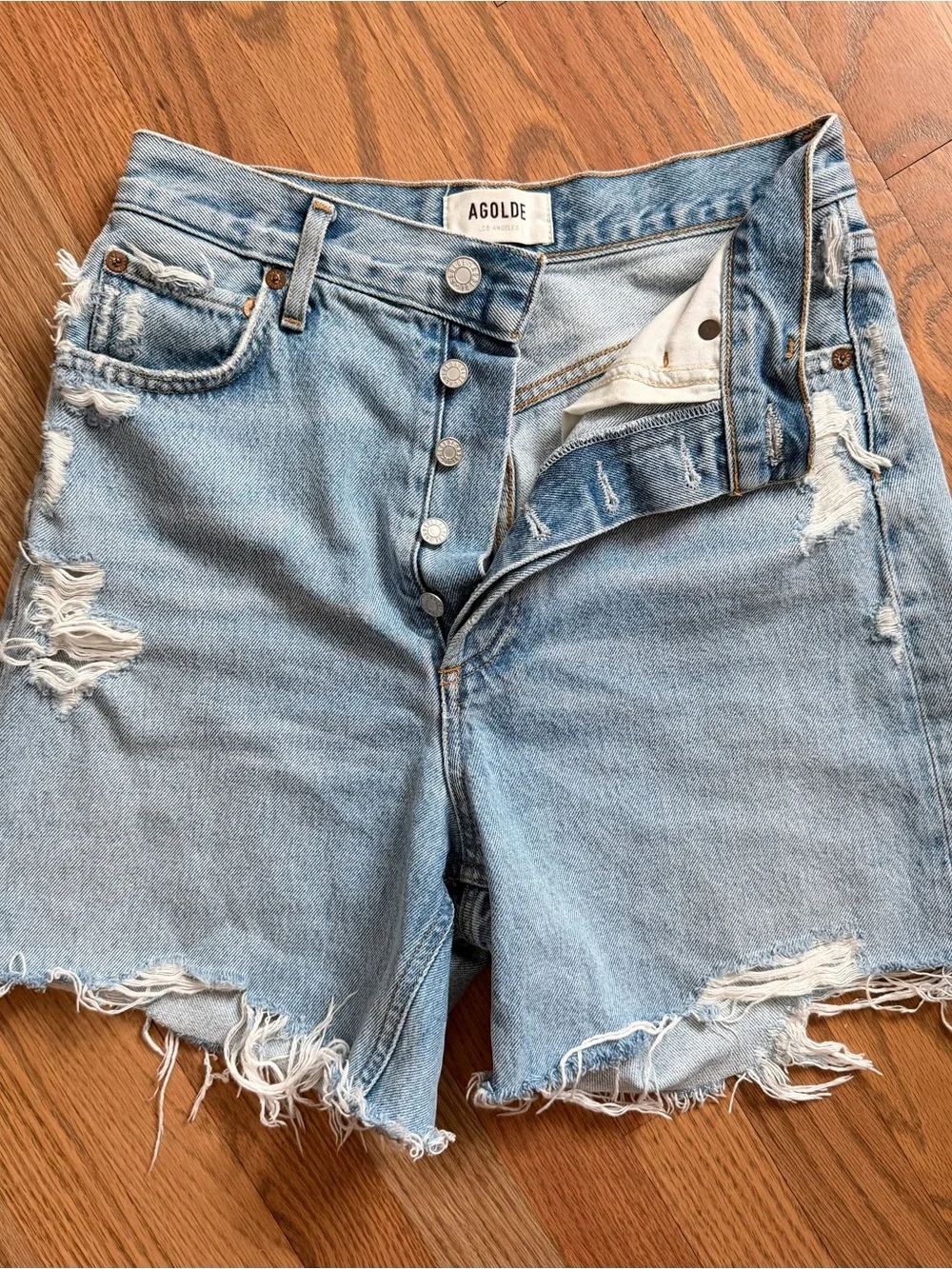AGOLDE Stella Denim Bermuda Shorts